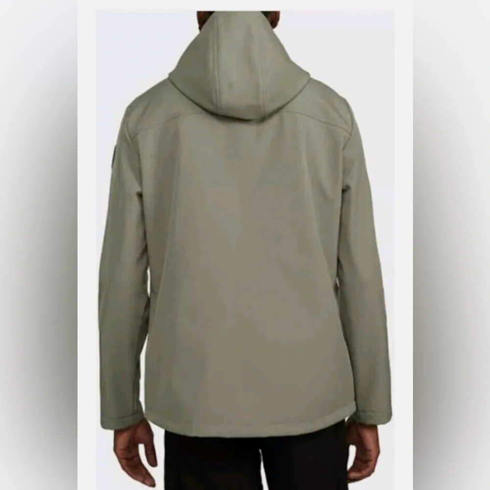 Hurley Men's Softshell Quilted Puffer Jacket Hooded Windbreaker - Picture 10 of 10